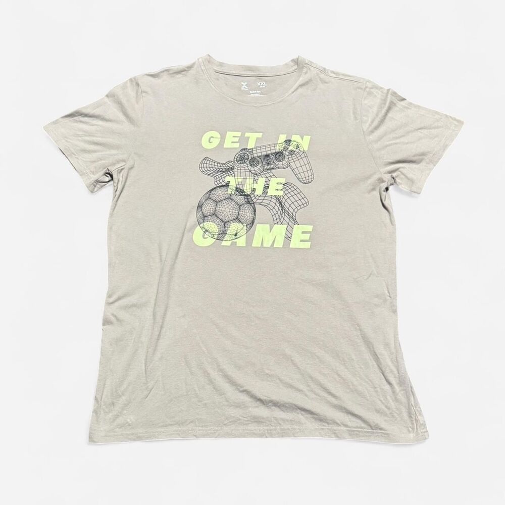 Xersion Men's Grey and Green T-shirt
